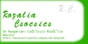 rozalia csocsics business card